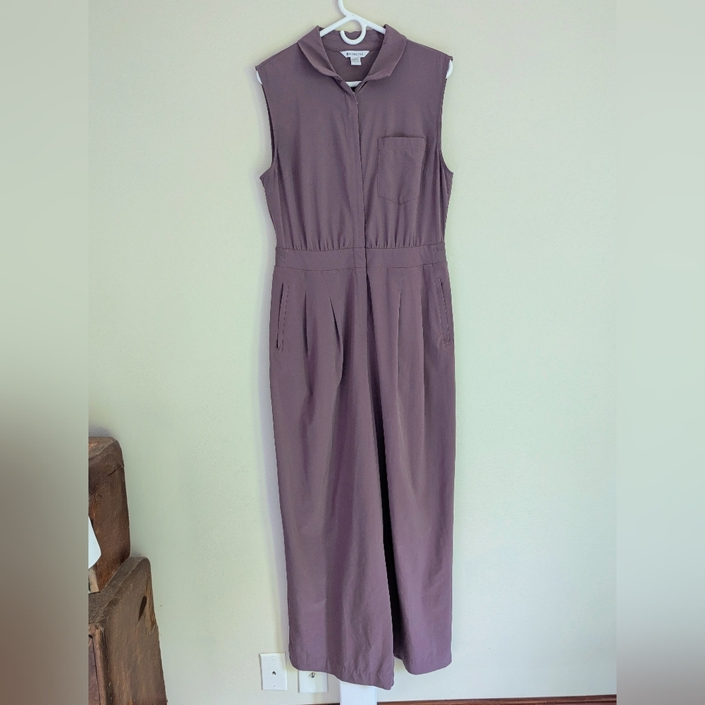 Athleta Brooklyn Heights Wide Leg Jumpsuit 12 Damask Mauve